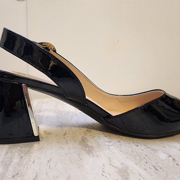 Jones New York Candree Pointed Toe Dress Slin Black Patent 8M -B036 - Picture 7 of 11